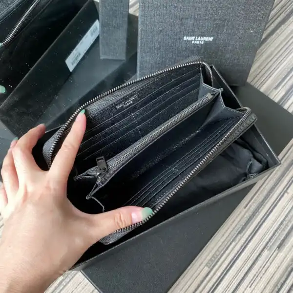 First Bag Ru YSL MONOGRAM ZIPPY WALLET 0202