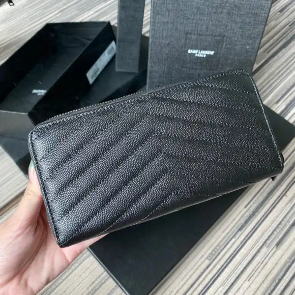 First Bag Ru YSL MONOGRAM ZIPPY WALLET 0202